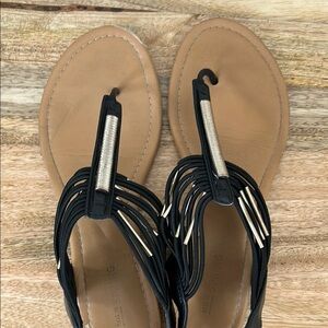 Black and Tan Sandals